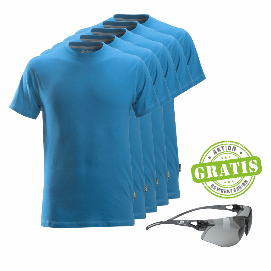 2502 Snickers T-Shirt 5er Pack+gratis Schutzbrille 2502 Snickers T-Shirt 5er Pack+gratis Schutzbrille