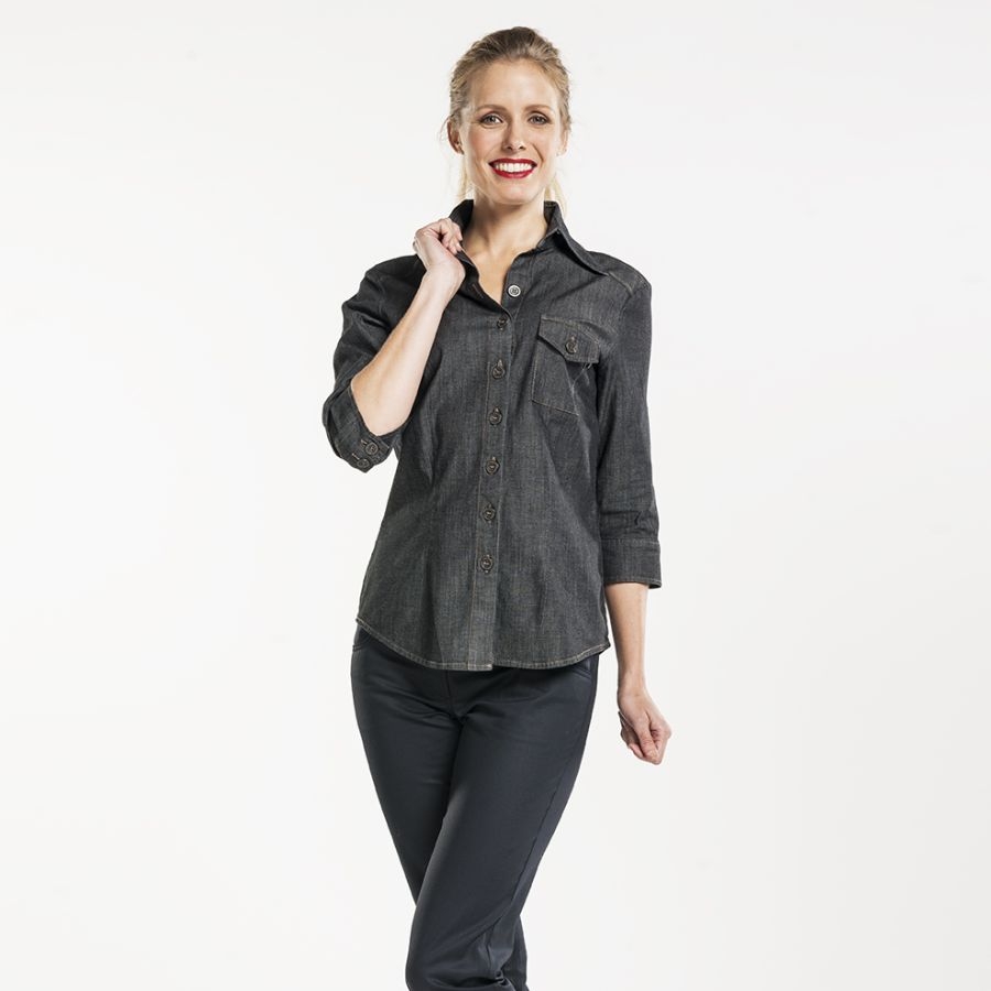 630 Chaud Devant® Blouse Women Antra Denim 3/4 Arm 630 Chaud Devant® Blouse Women Antra Denim 3/4 Arm