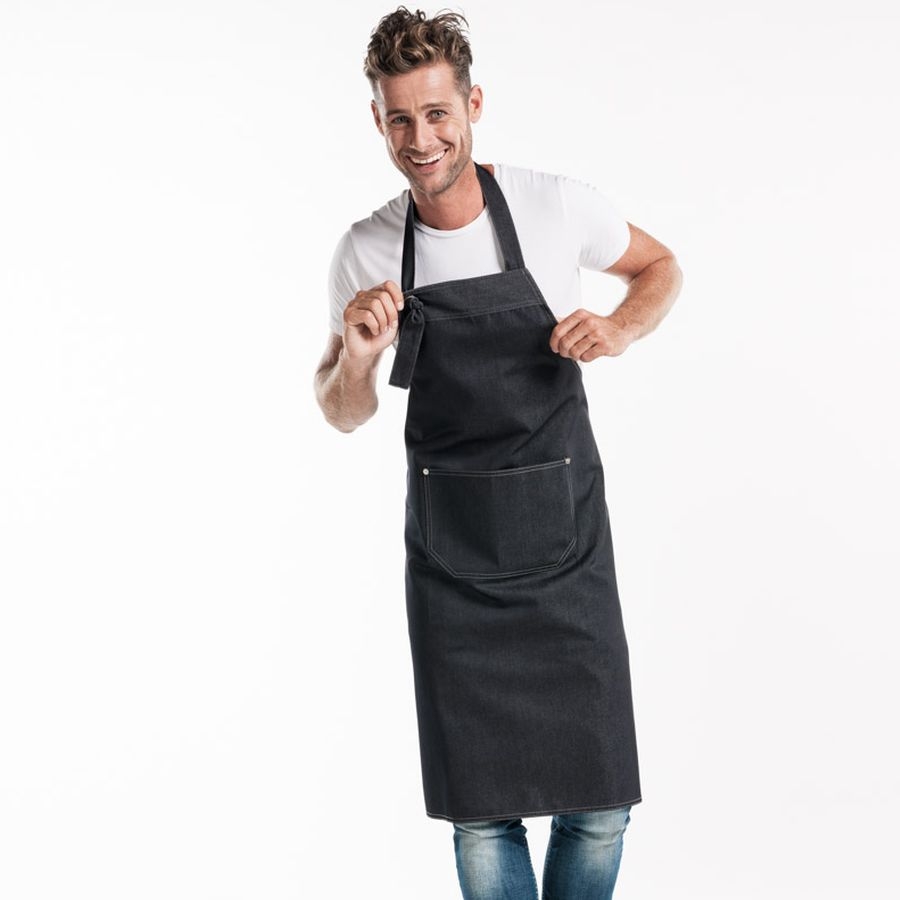 685 Chaud Devant® Latzschürze Black Denim