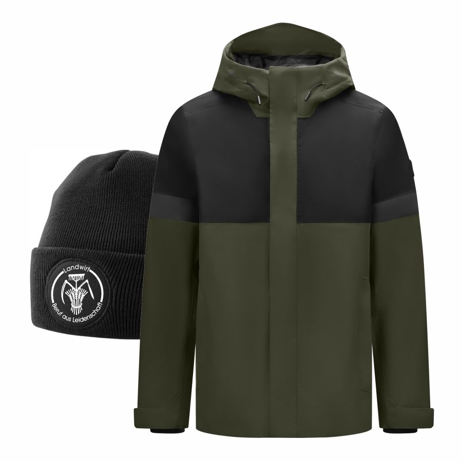 78136 FHB Regenjacke Luca + Beanie Landwirt