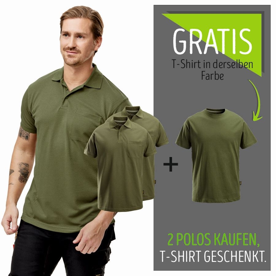 2708 Poloshirt 2er Pack inkl. *GRATIS* T-Shirt