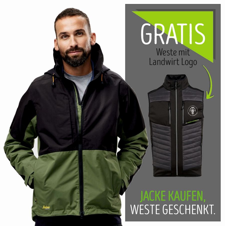 1304 Snickers Allr.Work Shelljacke+Weste Landwirt