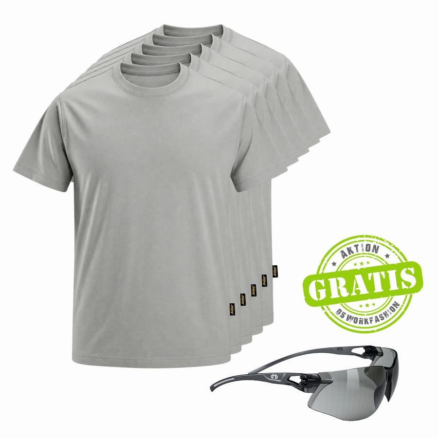 2502 Snickers T-Shirt 5er Pack+gratis Schutzbrille