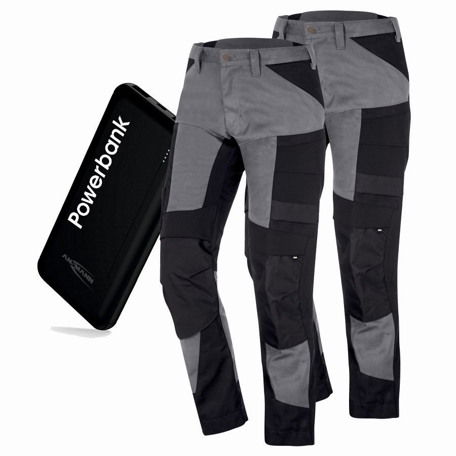 122110 FHB Arbeitshose Leo 2er Pack + Powerbank