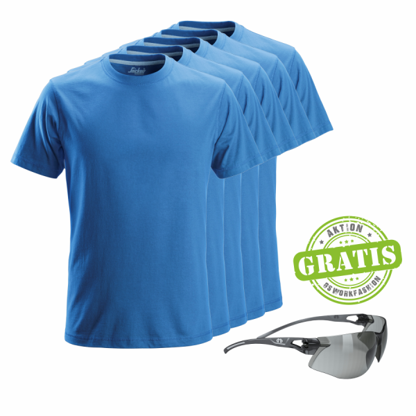 2502 Snickers T-Shirt 5er Pack+gratis Schutzbrille